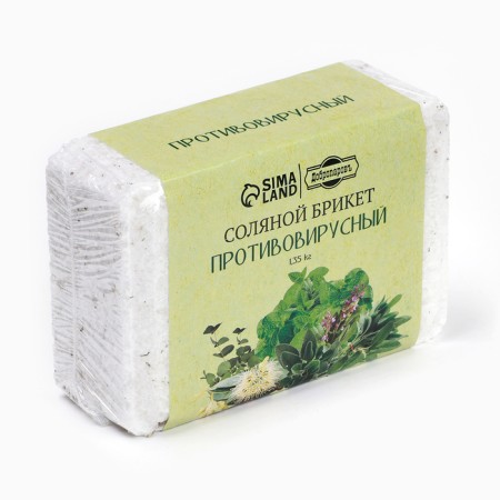 Salt bricket "antiviral" eucalyptus, sage, mint 1.35 kg "Dobroparov"