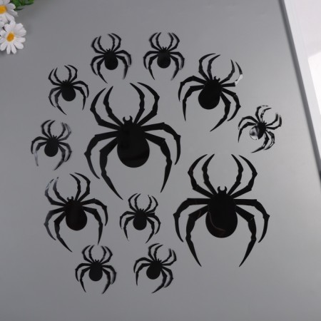 Stick Plastic "Spiders" set 12 pcs 3 sizes