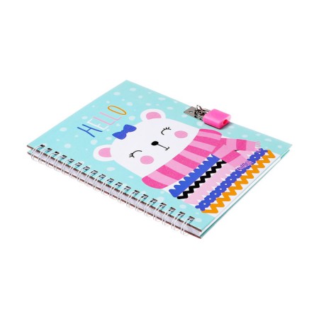 Notebook Gift, 45 sheets, line, on the castle, on the crest, bear cub (17.8x13cm)-3