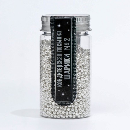 Confectionery Sprinking "Balls No. 2", silver, 50 g-1