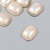 Decor for creativity plastic "Pearl rectangle" set of 10 pcs 2.3x2.8 cm
