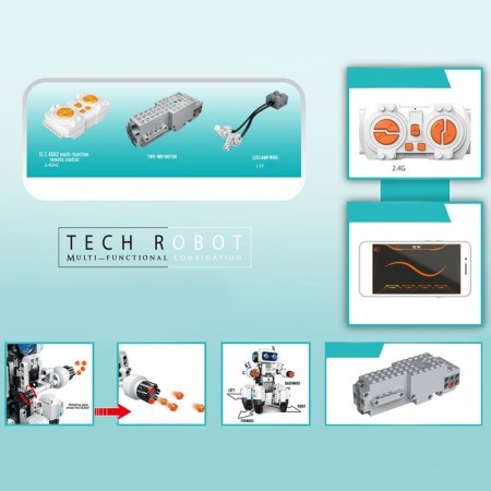 Designer radio -controlled "Robot Osminog", 816 parts-2