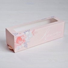 Box for Makarun, confectionery packaging, “Beauty inside” 18 x 5.5 x 5.5 cm