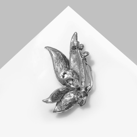 Brooch "Butterfly" grace, colored in black silver-1