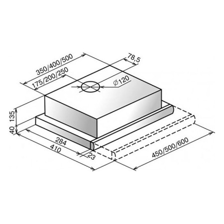 Elikor Elikor "Integra" 50p-400-B2l, built-in, 400 m3/h, 2 speeds, 50 cm, white-1