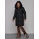 Coat insulated winter female, size 48, black color