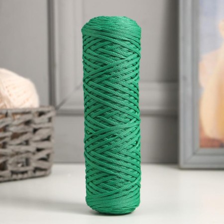 Knitting cord "Classic" 100% polyester 3mm 100m (221 s. Green)