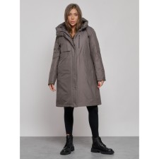 Coat insulated winter female, size 48, dark gray color