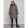 Coat insulated winter female, size 48, dark gray color
