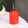 Candle cylinder, 4x5 cm, set 3 pcs, red