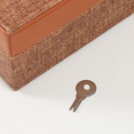 Casket to the leatherette for jewelry "Chocolate" Combined 26.7x18.5x7.5 cm-4