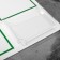 Information stand “Consumer Corpourine” 3 pockets (1 flat A4, 1 flat A5, 1 volumetric A5), green color