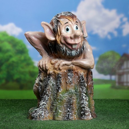 Garden figure "Leshy on a stump", 49x46x53cm,-4