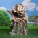 Garden figure "Leshy on a stump", 49x46x53cm,