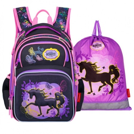 Frame backpack 39 x 29 x 17 cm, Across 3, filling: bag, purple ACR22-DH3-5