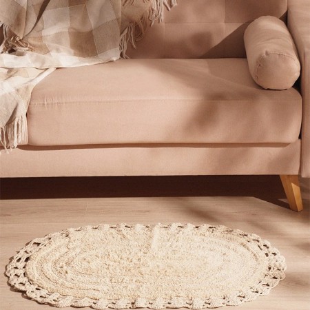 Bath carpet SL Home, cotton, 60x90 cm, white color-6