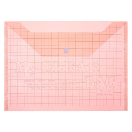 Folder-convert on the button, A4, 120 μm, calligrata "cage", tinted, green