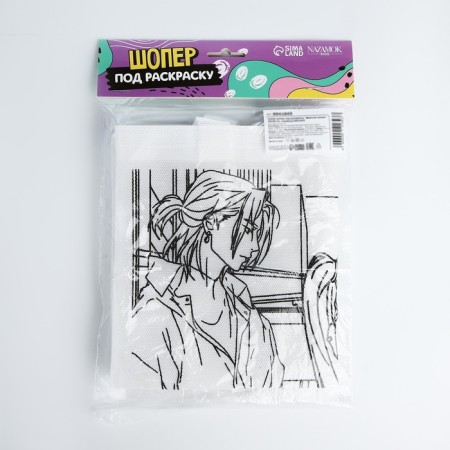 Bag Schoper for coloring "Anime Girl", 35x40 cm, spanbond-2