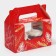 Box for cupcakes "Red with NG", 16 x 10 x 8 cm, New Year