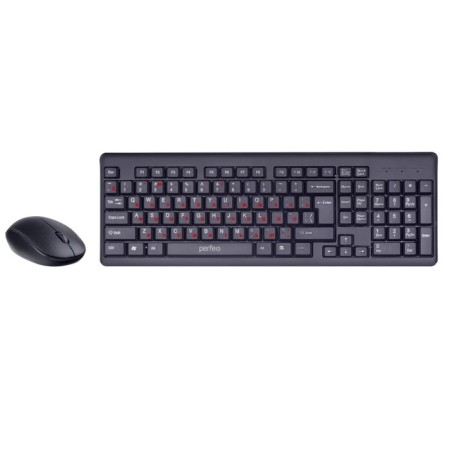 Keyboard set and mouse Perfeo Team, membranes, 1000 dpi, USB, black