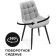 Stool on a chelsea metal -steamer spinning, metal/velor, black/gray 49x55x84 cm