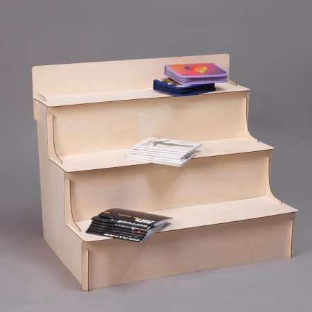 Mill 3 steps 80 × 56 × 66 cm, thickness 3 mm, beige color