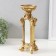 Polystone candlestick for 1 candle "Empire" gold with a mirror 9.5x7x26 cm