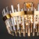 STECCATO chandelier, 8x60W E14, Copper color