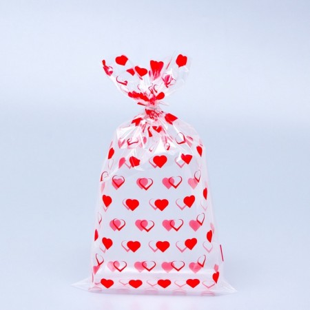 Package packing bopp, "heart" 20*35 cm set 50 pcs-2
