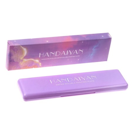 Aquagim Professional for the face and body 8 colors, 4 shine from ultraviolette + brush-5