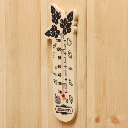 The thermometer for the bath "Bann Venik", wooden, 17.5 x 4 cm, benpar-2