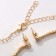 Set 2 objects: earrings, Kille "Listopad" rhombus, white color in gold, 45 cm