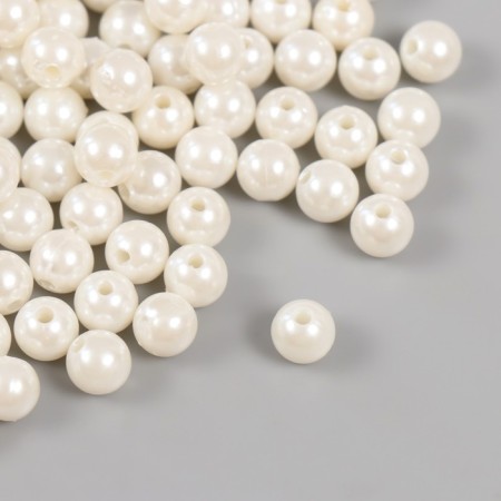 Set of beads "pearls" d 8 mm, 250 gr, white-1