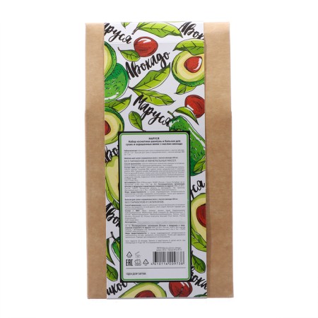 Marussia gift set for dry hair "Avocado": shampoo 400 ml + balm 400 ml-4