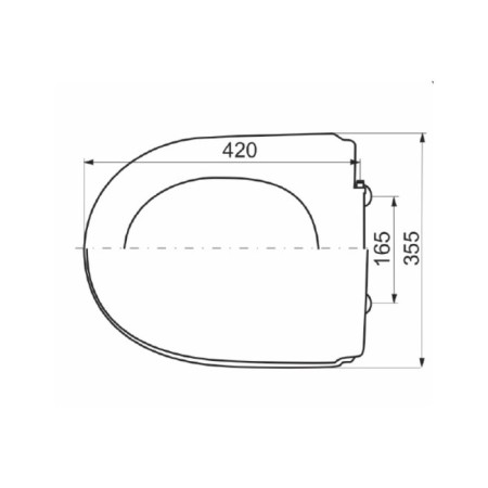 Duroplast seat with microlift to compacts Sanita “Ideal, Victoria, Lada, Standard, Mars” 1032066-1