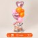 A set of balls "Bunny and heart", latex, foil set 10 pcs.