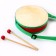 Musical toy "Drum", paper membrane, size: 14 × 14 × 4.5 cm, Mix color
