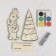 Set for creativity "Wood painting: animals with a Christmas tree"