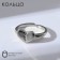 Ring "mood" broken heart, color silver, dimensionless
