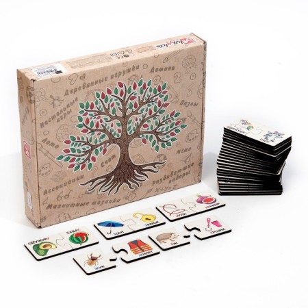 Puzzle. Associations. “Looking for words with one letter” 60 large elements, developing game