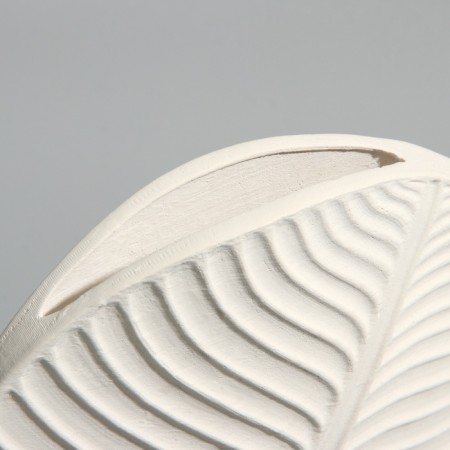 Vase for flowers decorative "Liszt", white, 15 x 14 x 2 cm.-2