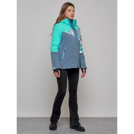 Ski jacket female, size 46, turquoise color-2