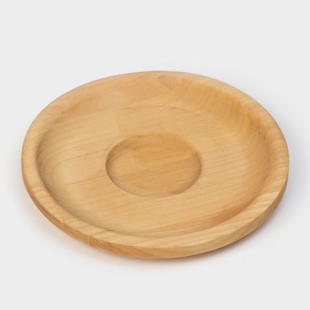 Wooden plate ADELICA "Classic", D = 16 cm, saturated with mineral oil, birch-5