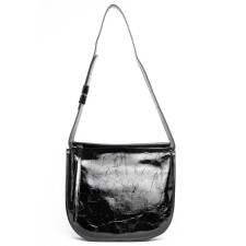 Bag Cross-Body Women's, genuine leather, Ludor black, 29x8x26 cm