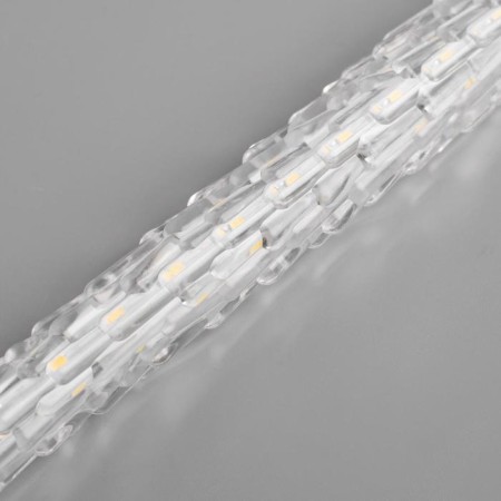 Garland “icicles rhyflated” 2.5 × 0.3 m, IP65, transparent thread, 192 LED, glow yellow with a drain effect, 12 V-4