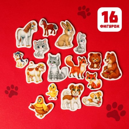 Developing magnets "Mom and kids", 16 pcs.-5