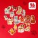 Developing magnets "Mom and kids", 16 pcs.