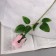Flowers artificial "Rose Botton velvet" 43 cm, (bud-H-7cm) pink