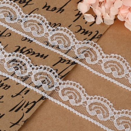 Capricon lace, 23 mm × 10 ± 1 m, white color-1