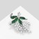 Brooch "Vinogram Bun", the color is white-green in silver